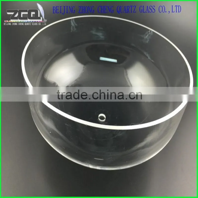 High quality quartz glass bell jar with a hole on the top