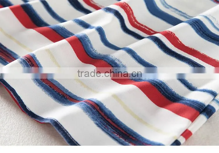 latest design striped chiffon women for fancy design t-shirt