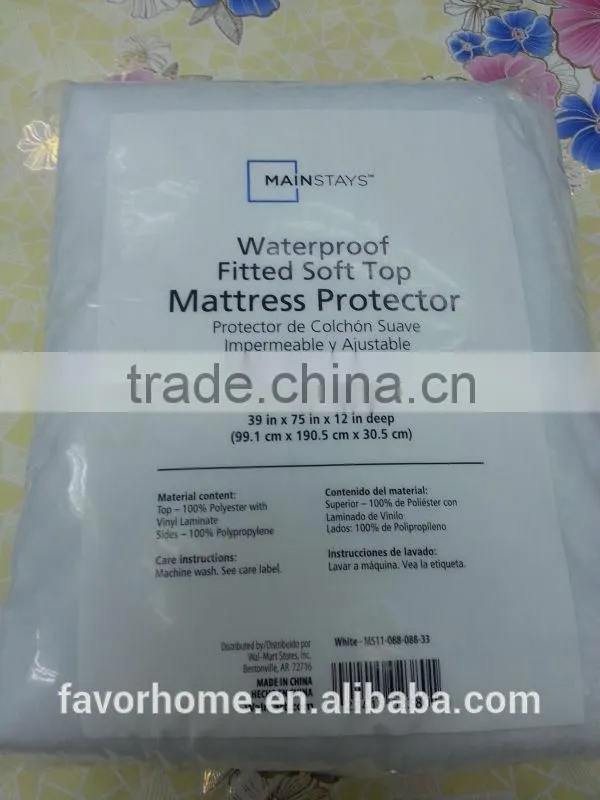 High quality Waterproof hospital Fitted Soft TOP Mattress Protector