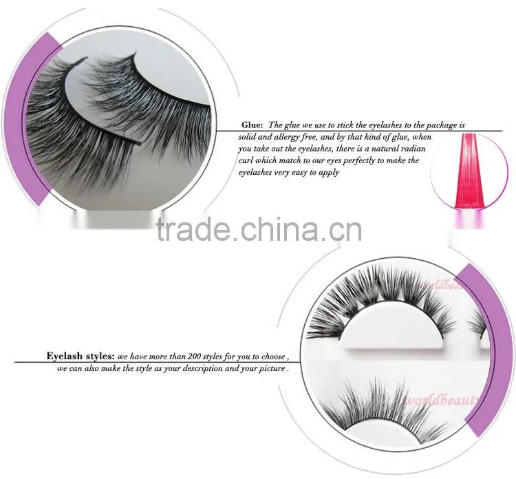 Private custom package real 3D mink fur lashes