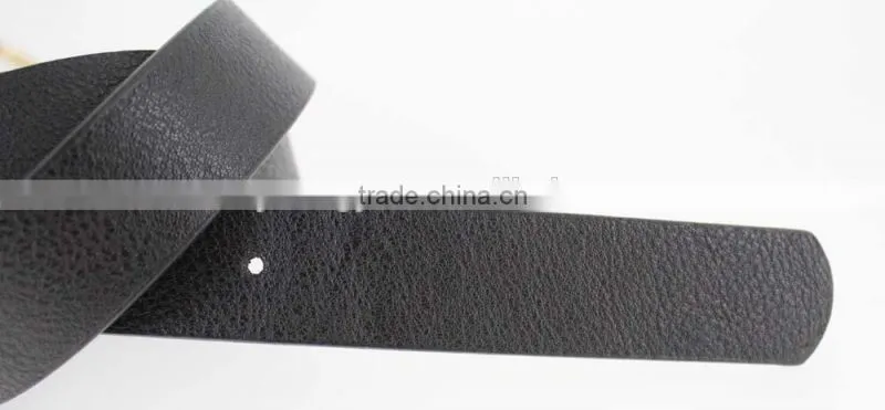 fashion black pu leather women accessories belt with Gold buckles in YiWu