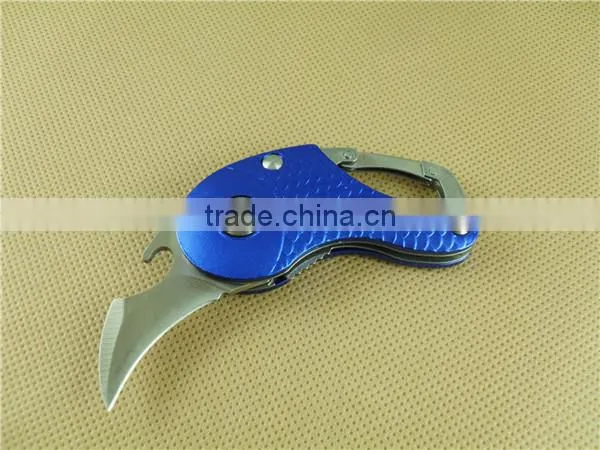 2014New carabiner keychain knife