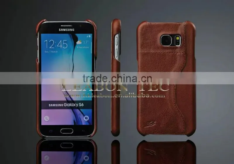 new Real Leather Wallet Stand Case For Galaxy S6