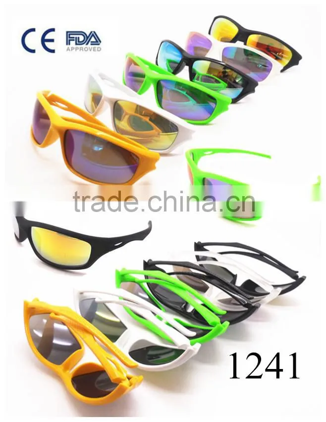 Colorful Custom Plastic Sports Sunglass/Protective Sports Eyewear For Riding