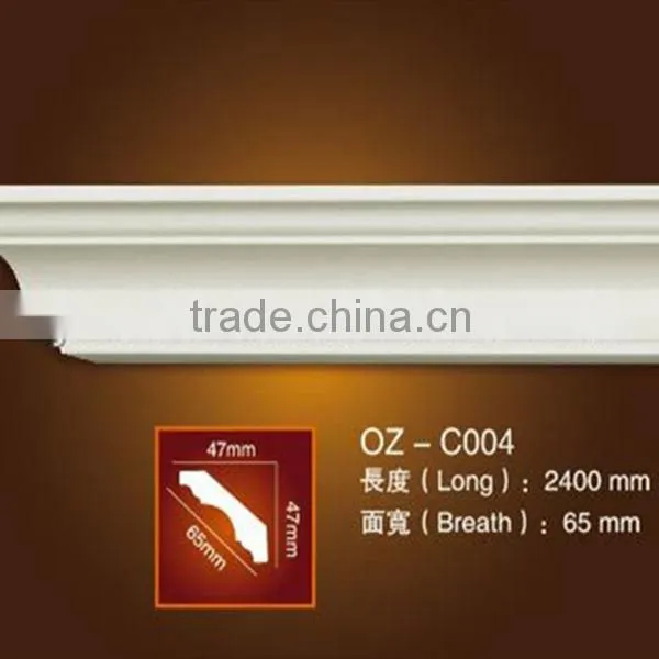 PU plain corner moulding /classic Home decoration ceiling decor salon club