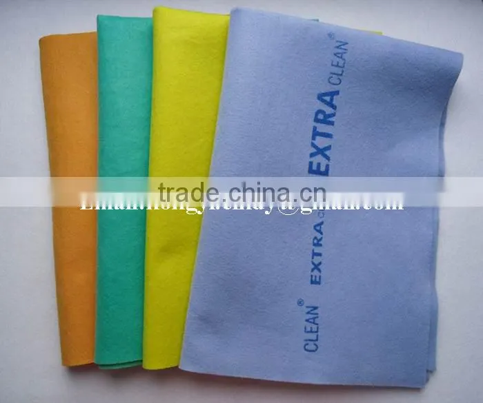 50x70cm Logo printed Germany nonwoven floor mop cloth ( viscose/polyester)