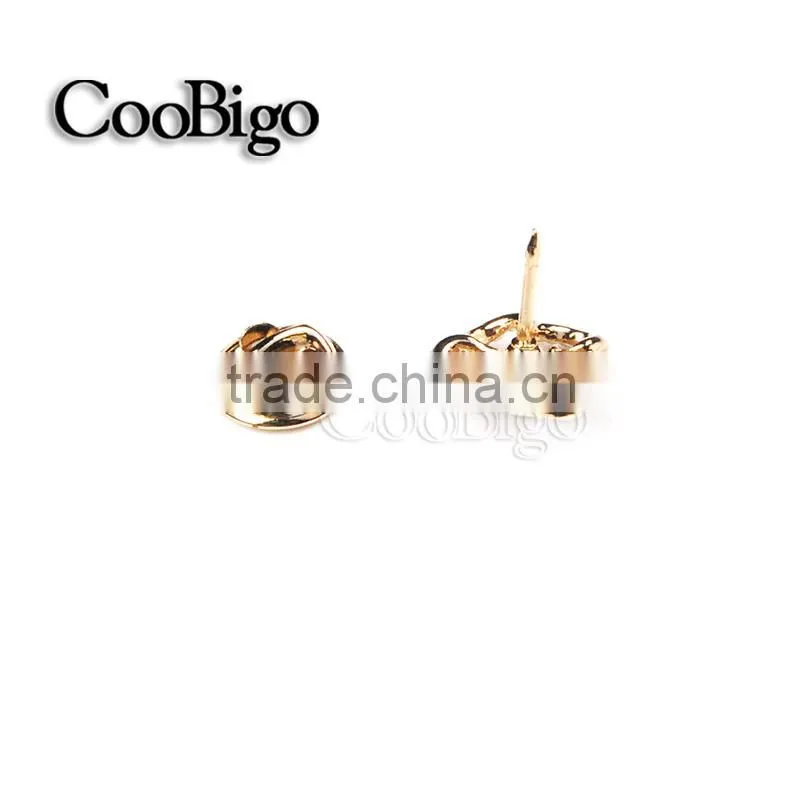 Fashion Jewelry Rhinestone Camellia Cuff-Link Gold Silver Unisex Party Gift Promotion Apparel Accessories