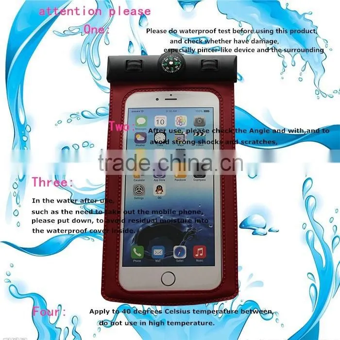 Outdoor sport PVC mobile phone pouch waterproof bag