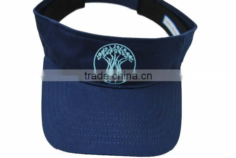custom 100% cotton sun visor hats