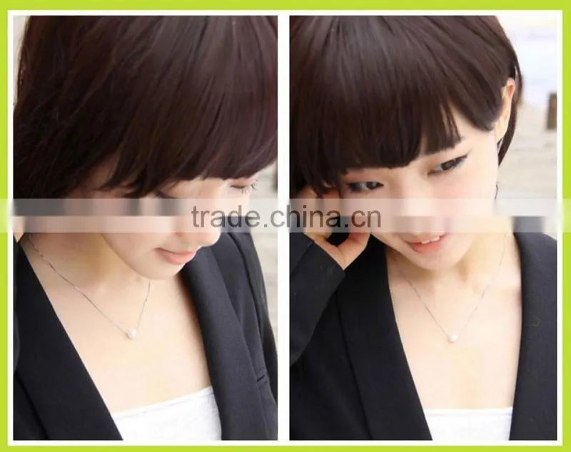 natural real pearl pendant necklace silver s925 chain for wholesale