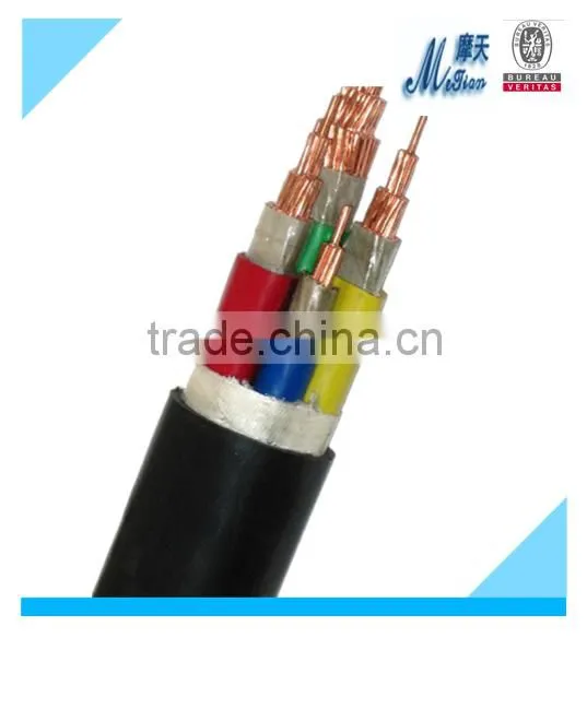 High voltage XLPE Insulated fire resistant aluminum alloy electrical/ power cable with STA/ SWA armor copper tape screen