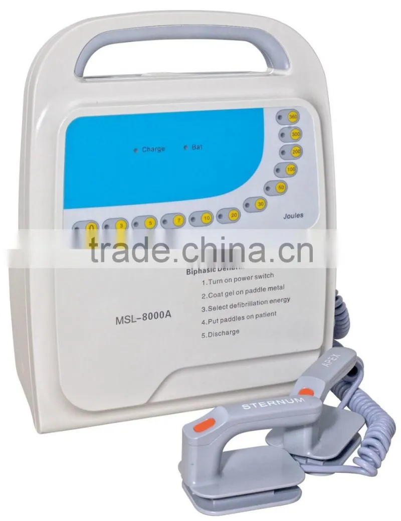 MSL9000A-W Potable and cheap Monophasic/Biphasic Defibrillator for sale