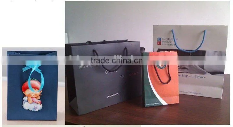 Fancy paper gift bag with handle for shopping made in china