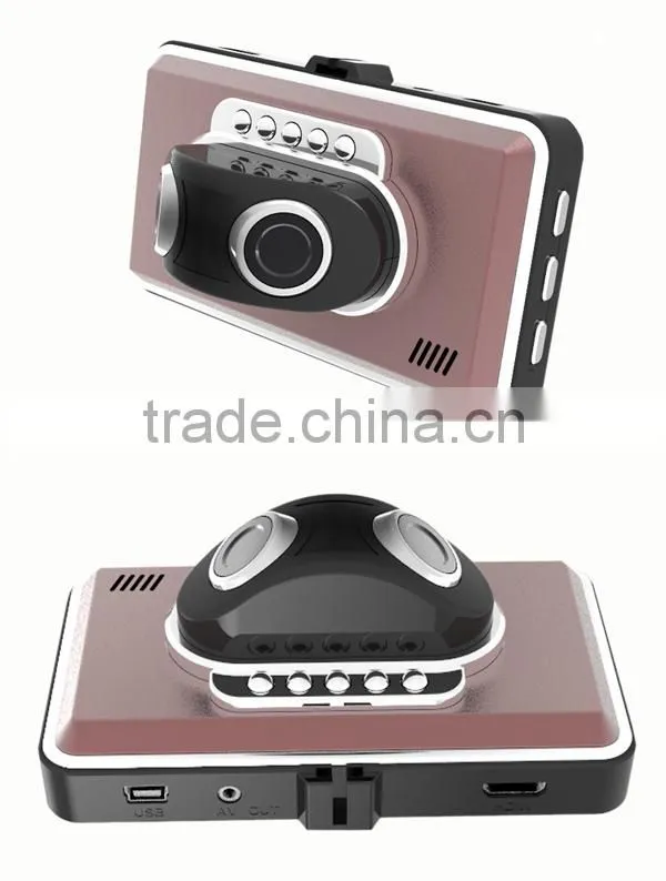 Factory direct 3.5 inch Full HD 1080P 360 degree Panoramic 4 lens car dvr
