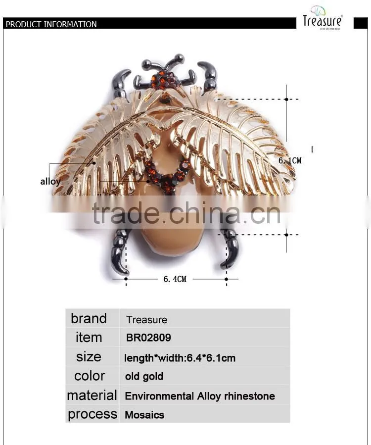 2015 newest design insect brooch fashion alloy insect brooch