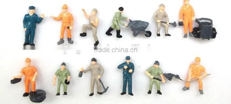 artificial model human figure,HO scale white model figure, model figure in resin plastic , building model color figure for 1/87