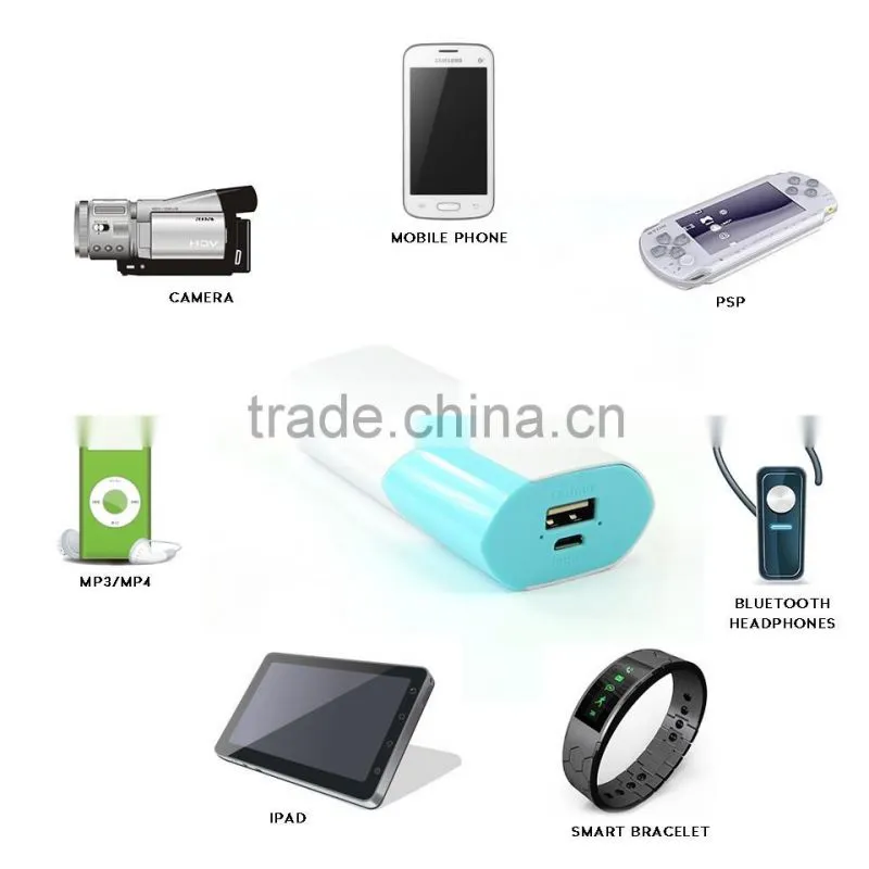2016 New Mini Power Bank 2400mAh Portable Charger 18650 Charger Device for Smart Mobile Phone Power Supply Powerbank 6598