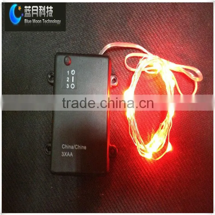 silver wire led string lights with ribbon