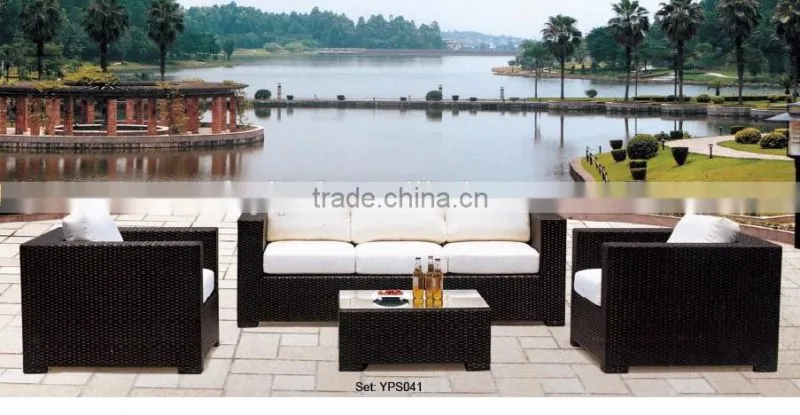 00 Outdoor coffee shop modern design elegant rattan sofa Garden dining set YPS050