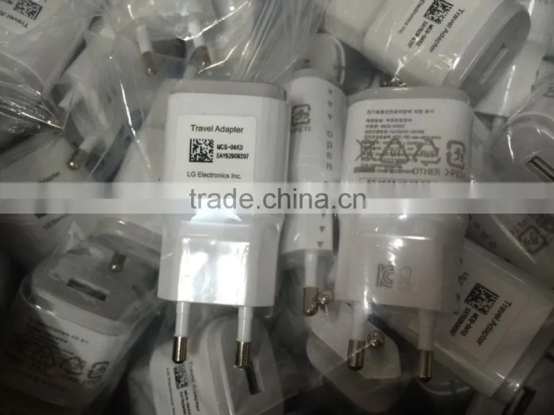 100% original new battery charger for LG mobile phone 1.8Amp power charger