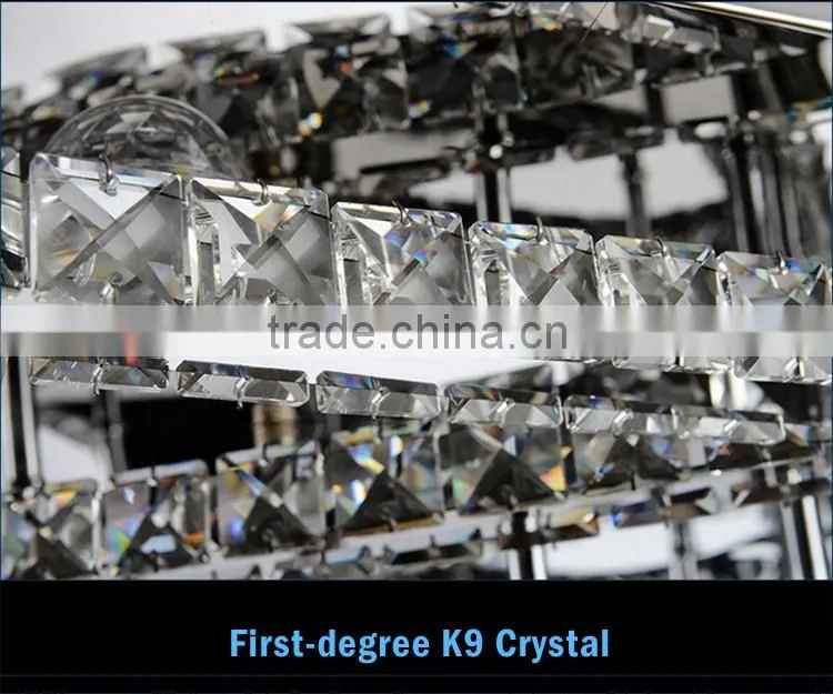 Square Stainless Steel Crystal Ceiling Light SMD5730 220V Crystal Ceiling Decoration Light