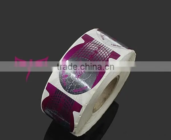 Two colors fish design nail art form,gel nail form paper