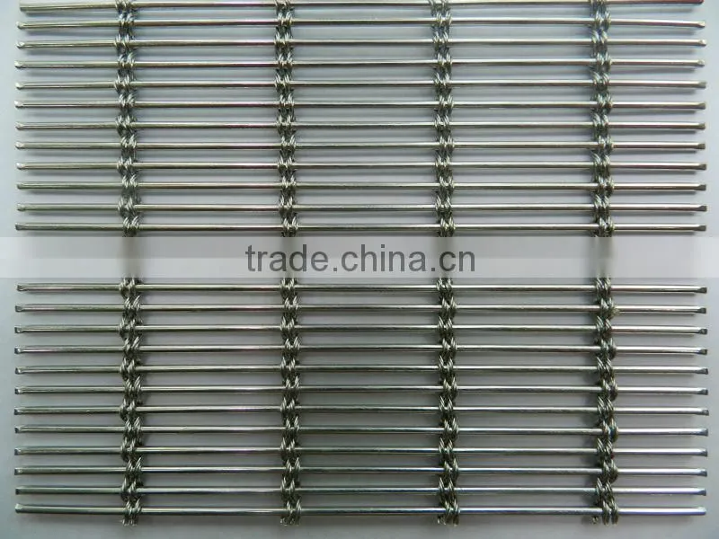 wire mesh with decorative glass