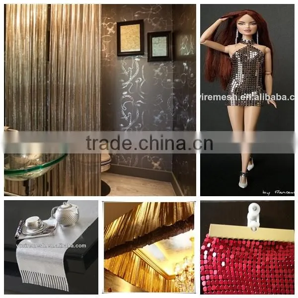 aluminum metallic cloth,fashion accesories,shiny fabric