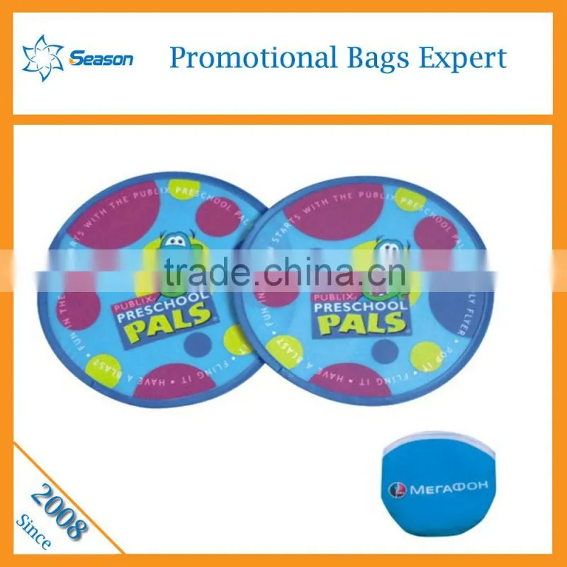 Advertising foldable frisbee fan flying disc customised soft nylon dog frisbee