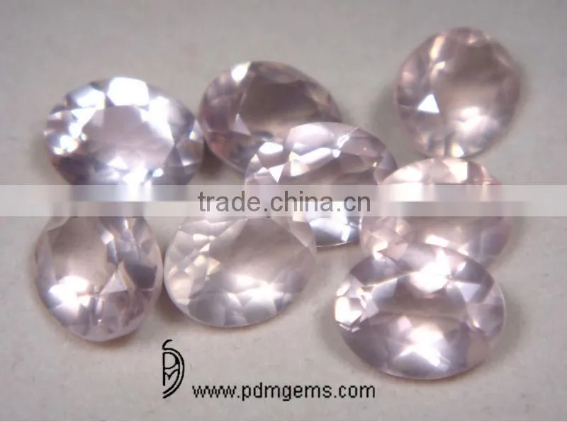 Rose Quartz Oval Faceted Cut Lot For Necklaces From Wholesaler
