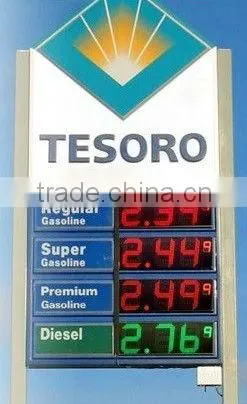 Waterproof led gas station price display signs