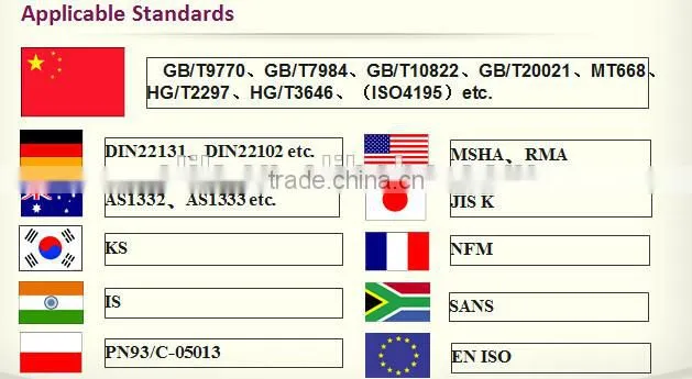 conveyor belt used for mining or metallurgical industry EP, steel cord, heat resistant belt