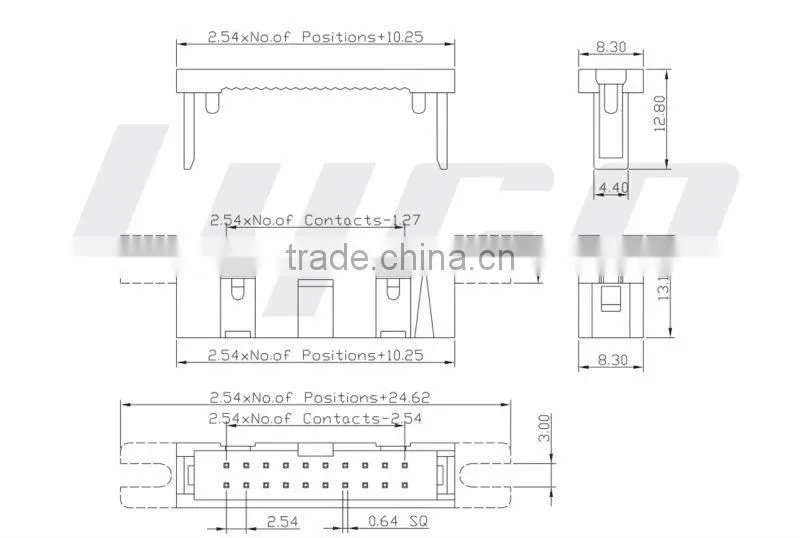 Box Header 2.54mm IDC Type