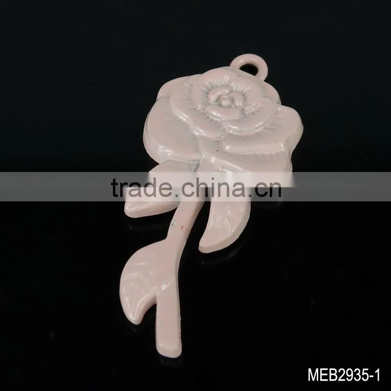 New fashion rose flower pendant alloy pendant mix colour jewelry pendant rose flower connector