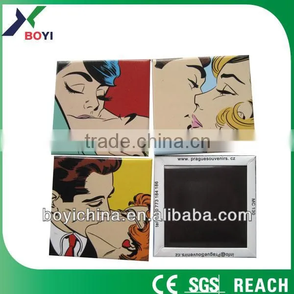 Amorous Romantic Lovers Kiss Tin Fridge Magnet