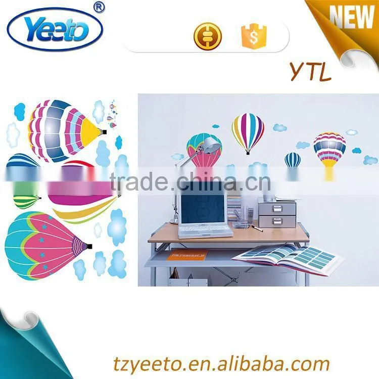Air Balloon and cloud Wall Deco DIY Adhesive PVC Sticker