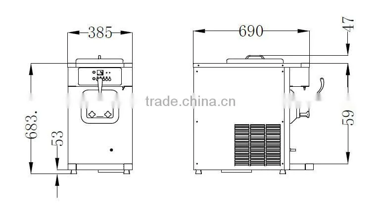 S110F low energy cost and high efficient thai ice cream machine