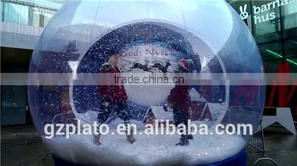 Christmas inflatable snow globe in human size, inflatable transparent globe tent