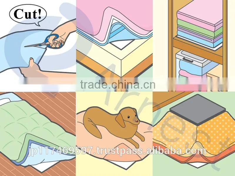 Arnest Japanese baby product mite killer bed clothes repellent sheet fabric made from natural harbs plants made in Japan 76413