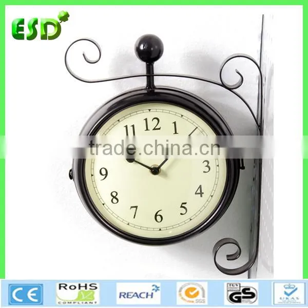 2015 double sided garden wall clock