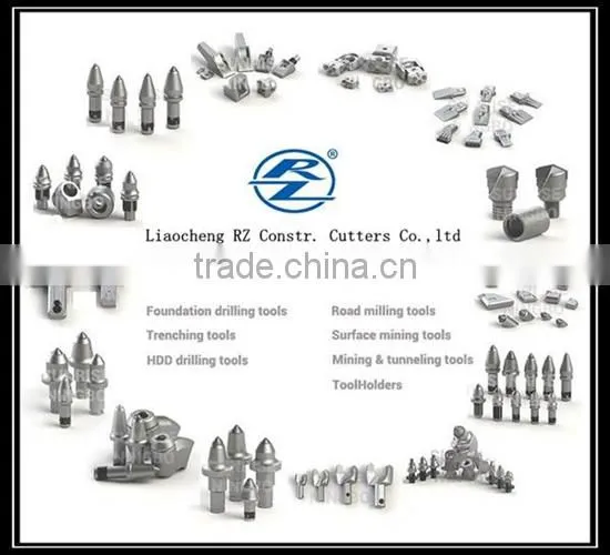 BFZ26 BFZ72/B Foundation drilling casing bits quick change bars replaceable blocks piling rig flat teeth