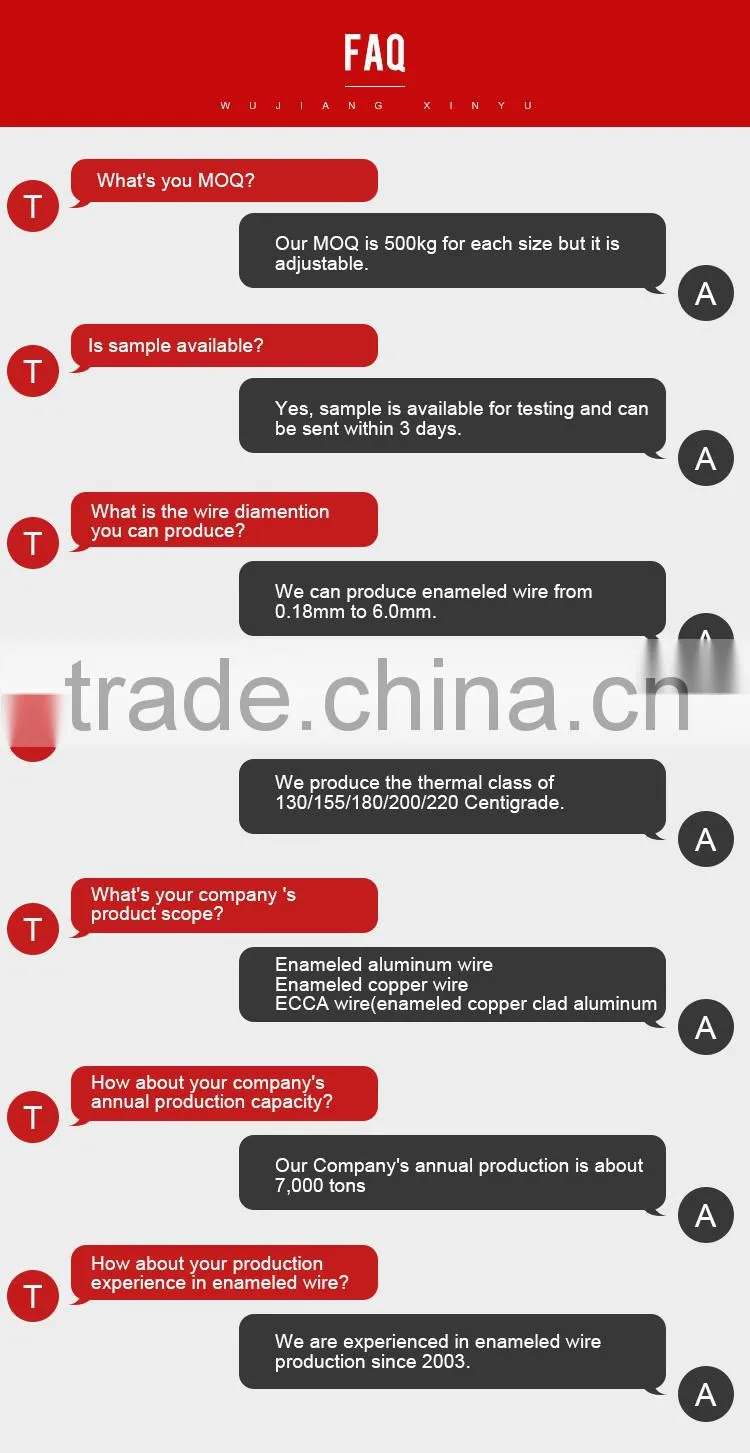 Jiangsu XINYU Aluminum Copper Enameled Wire with UL Certification