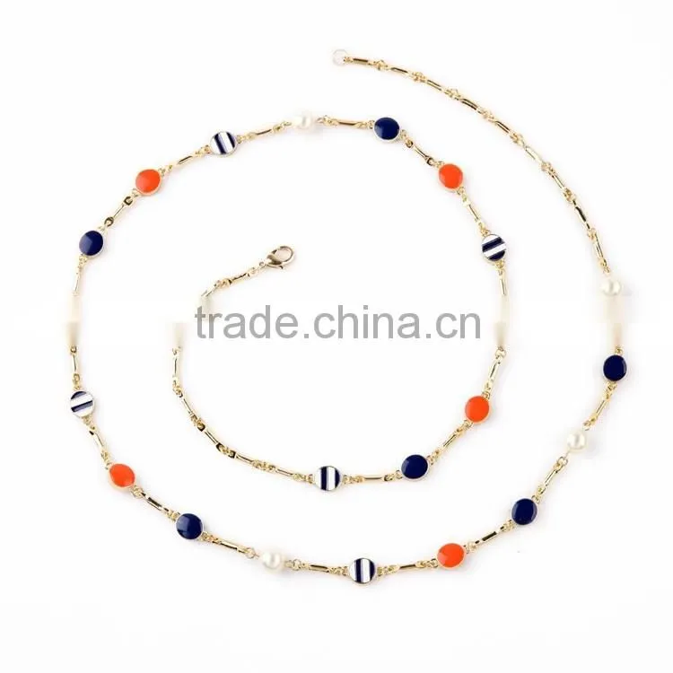 OEM/ODM Manufacture 2016 Fashion Design Colorful Beaded Long Necklace for Women