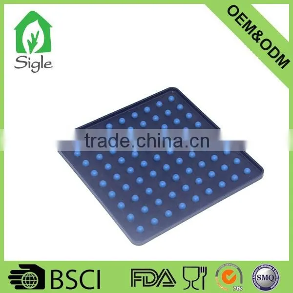 custom 100% Food Grade LFGB FDA Standard Wholesale Silicone Baking Mat drying mat cup mat pot mat
