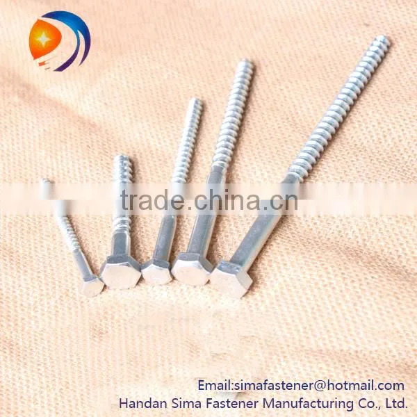 Best quality DIN 571 hex head lag screw galvanized