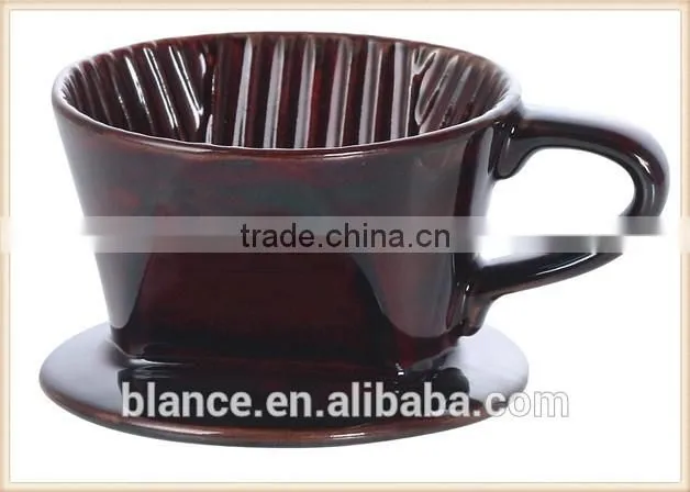 V shape ceramic material coffee dripper with customized logo