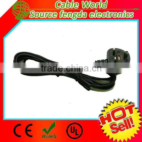UK AC power cord BS 1363 to IEC C7 250V 13A