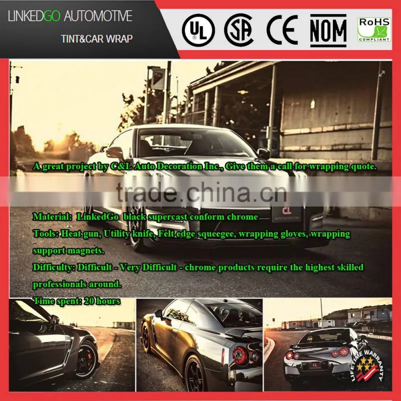 Best price car wrap sticker chrome vinyl wrap mirror car wrap wrapping sticker