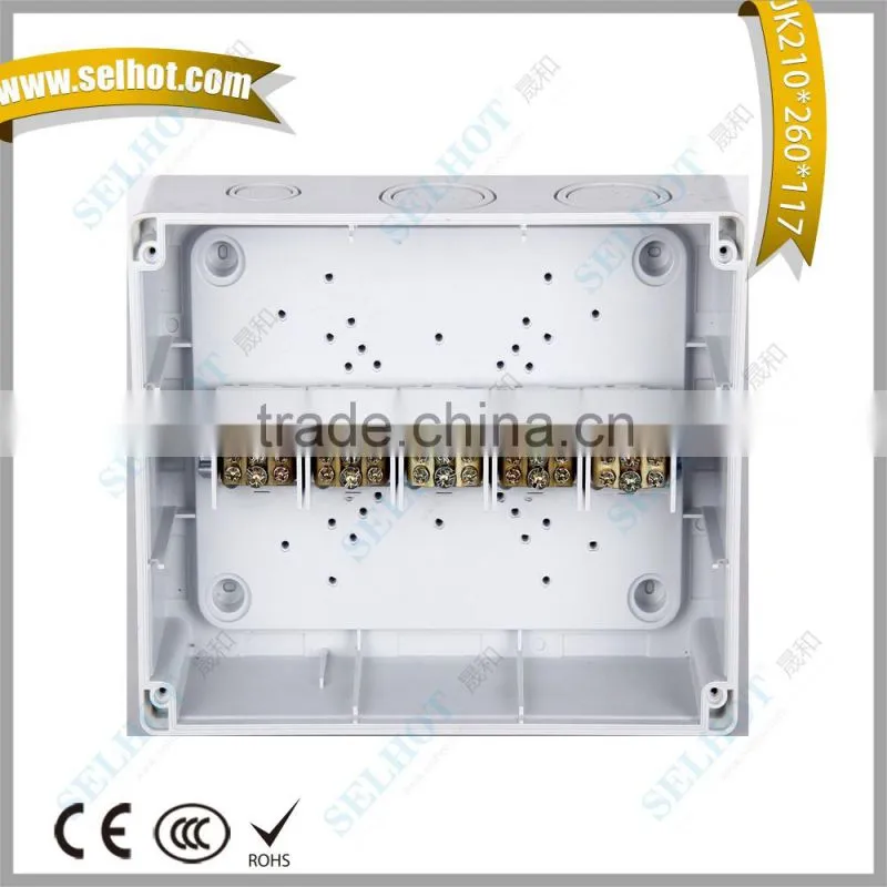 210*260*117 enclosure waterproof electrical ABS PC cable connection junction box