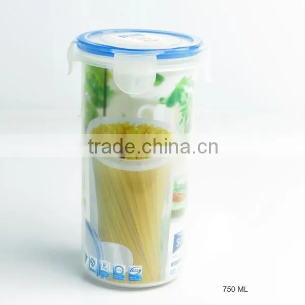 750ml cylindrical food storage container with airtight lid